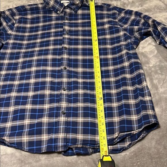 Old Navy Blue Plaid Men's Shirt - Picture 4 of 5